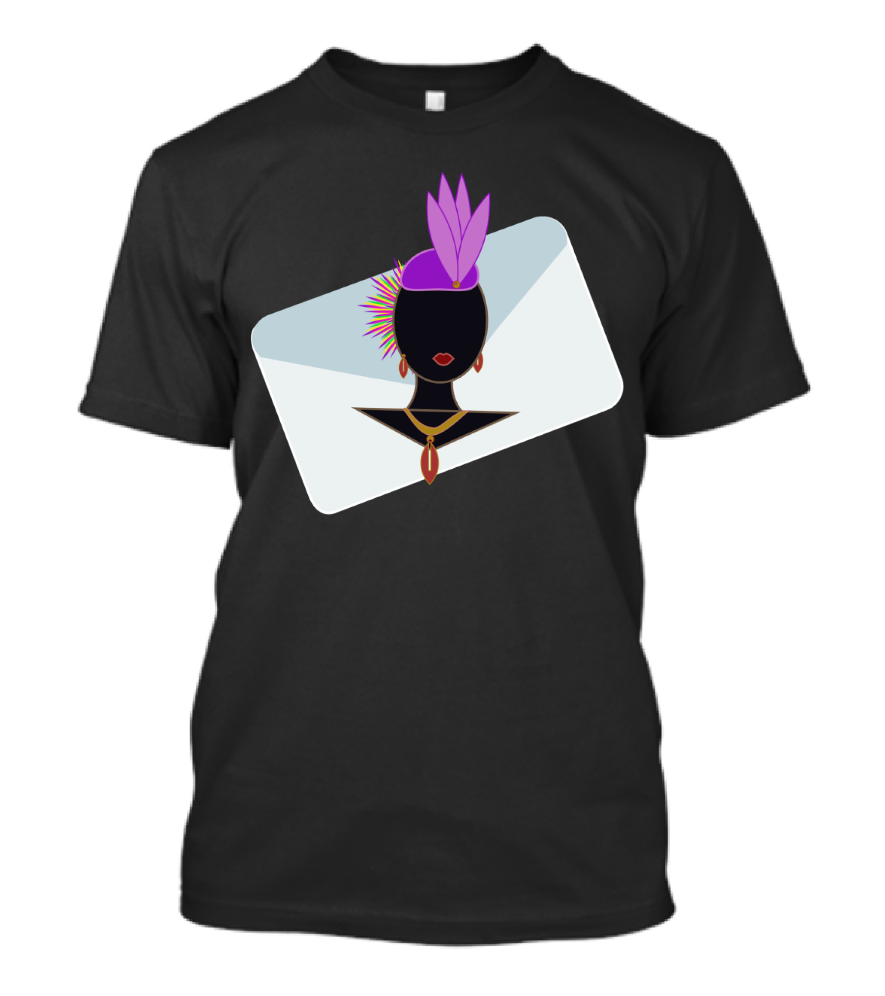 Elegant Silhouette With Purple Hat And Feathers A Day At The Races T-Shirt