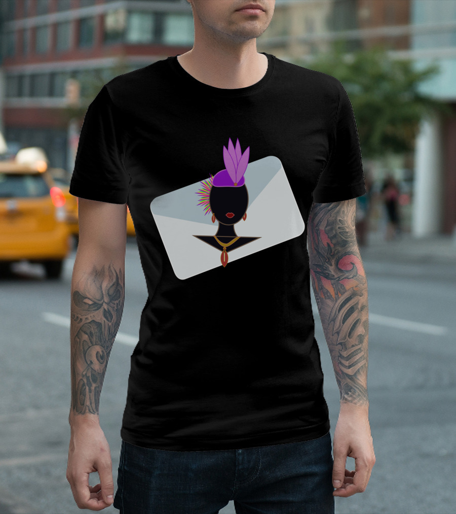Elegant Silhouette With Purple Hat And Feathers A Day At The Races T-Shirt