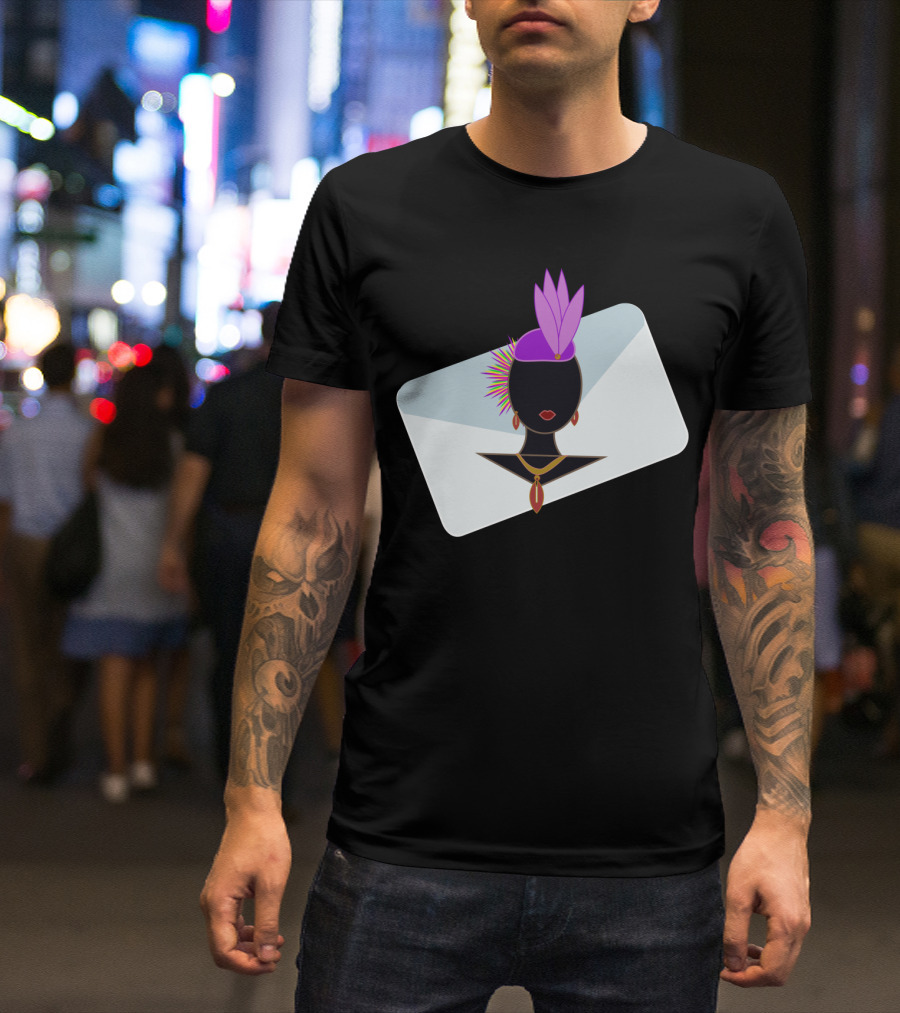 Elegant Silhouette With Purple Hat And Feathers A Day At The Races T-Shirt