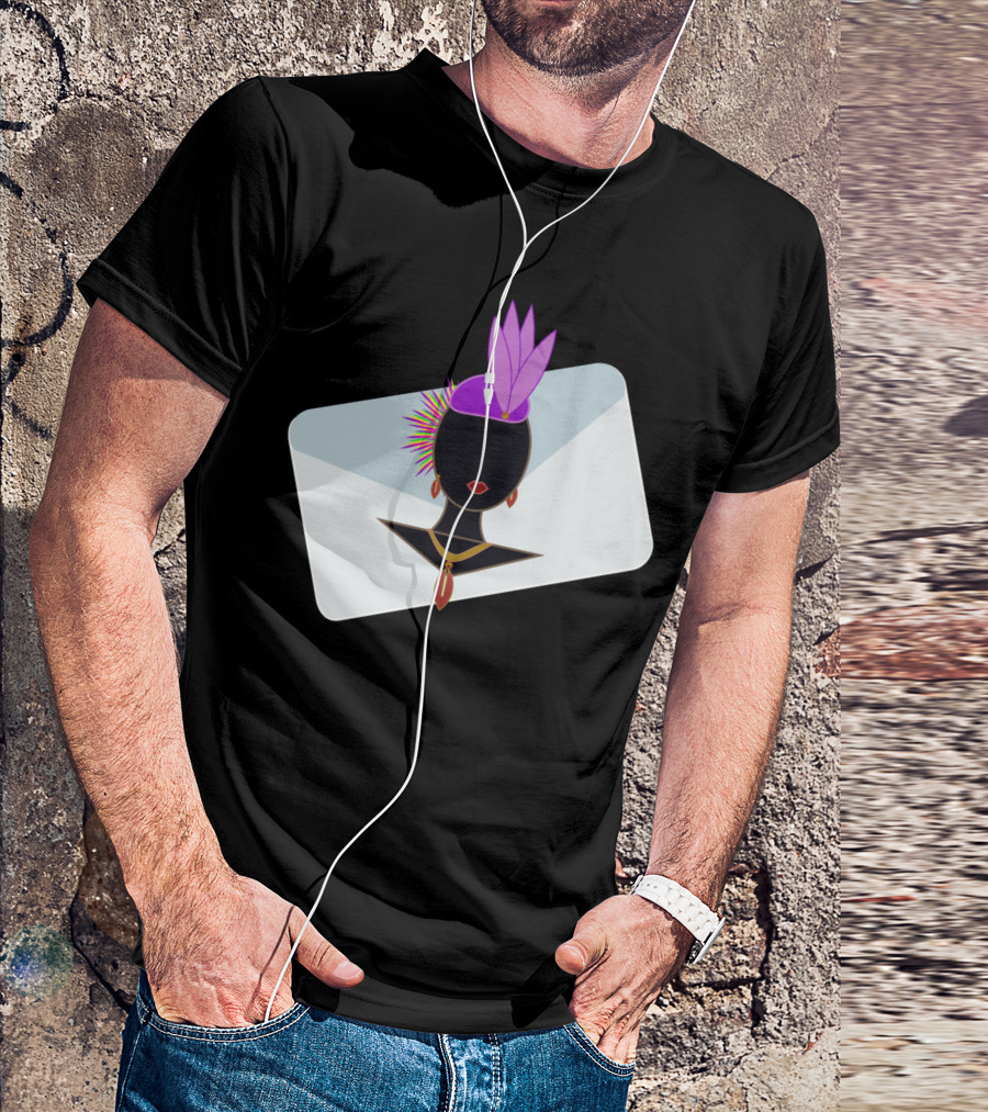Elegant Silhouette With Purple Hat And Feathers A Day At The Races T-Shirt