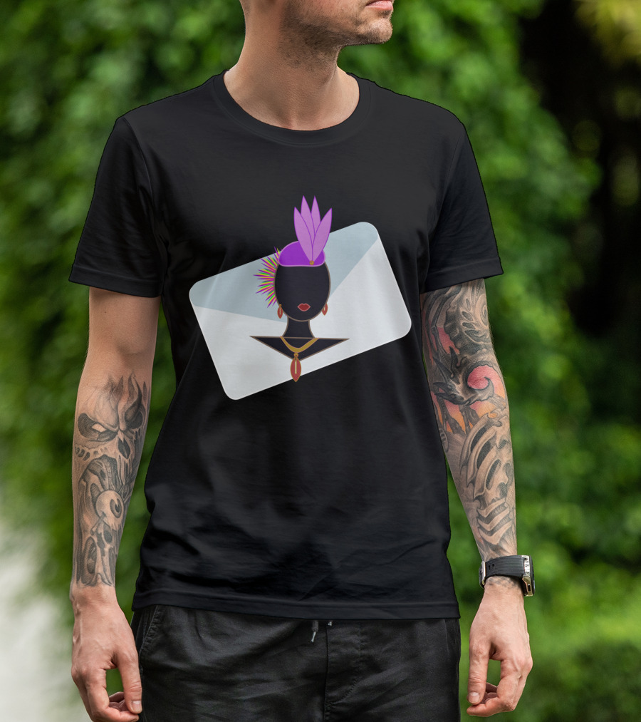 Elegant Silhouette With Purple Hat And Feathers A Day At The Races T-Shirt