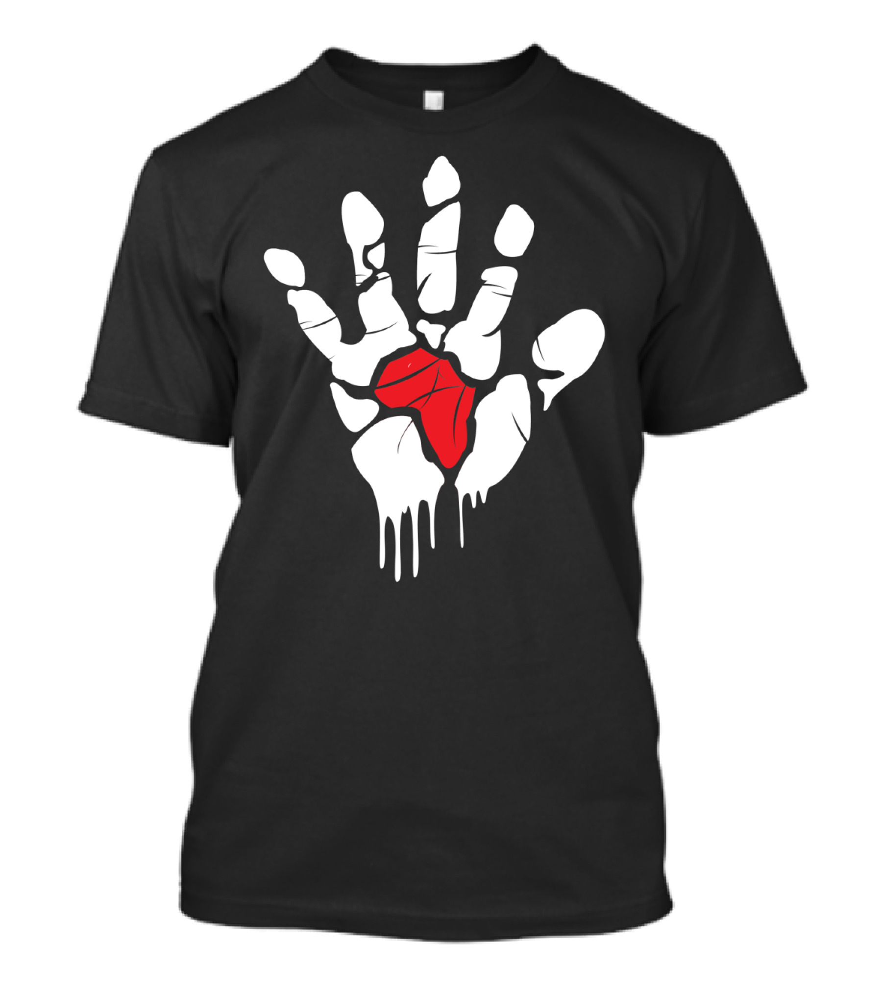 Make Your Mark Dripping Handprint Art With Red Africa Heart T-Shirt