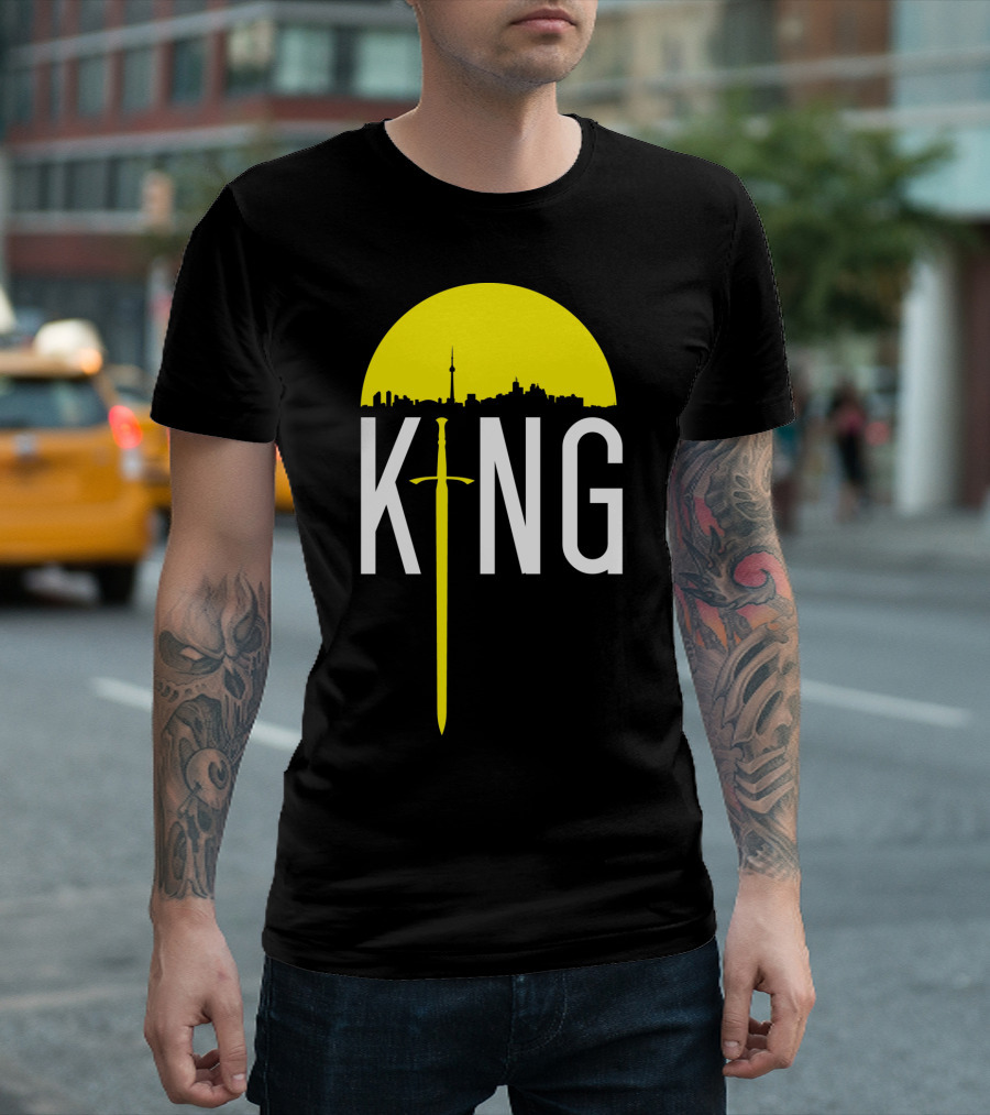 Rebel King Sunset with Sword and City T-Shirt
