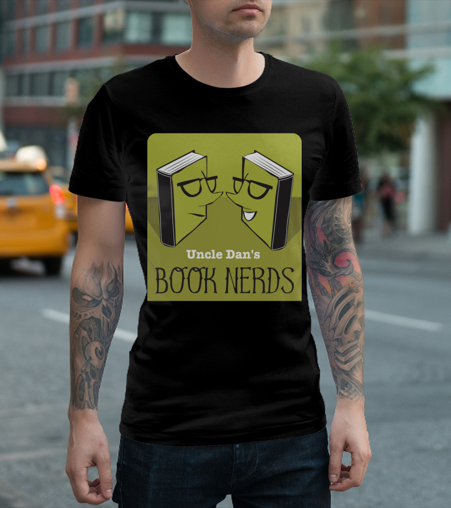 Uncle Dan's Book Nerds Face-Off With Glasses Books T-Shirt