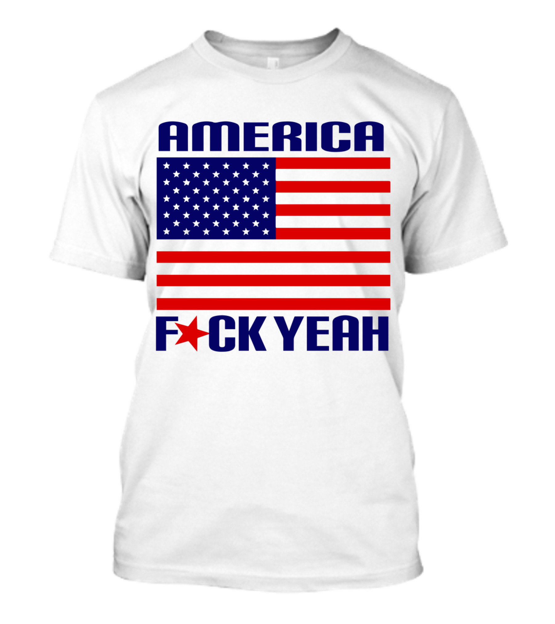 Patriotic America Fck Yeah Fourth Of July Celebration With Flag T-Shirt