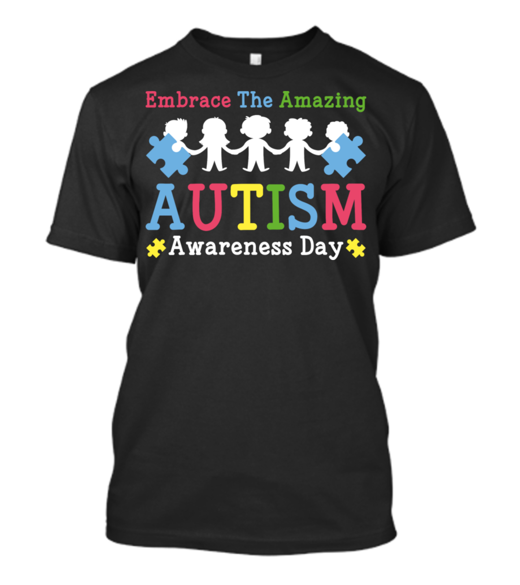 Embrace The Amazing Autism Awareness Day Puzzle Piece T-Shirt