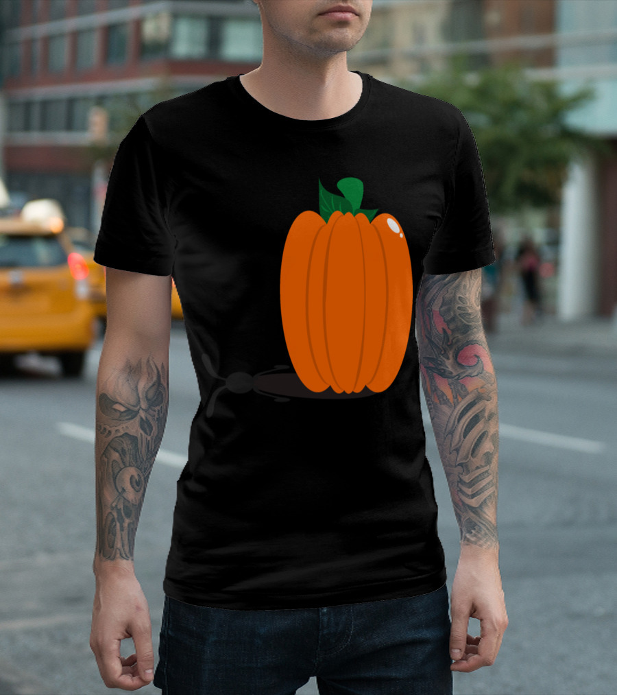 Rabbit Pumpkin Silhouette in Orange Harvest T-Shirt