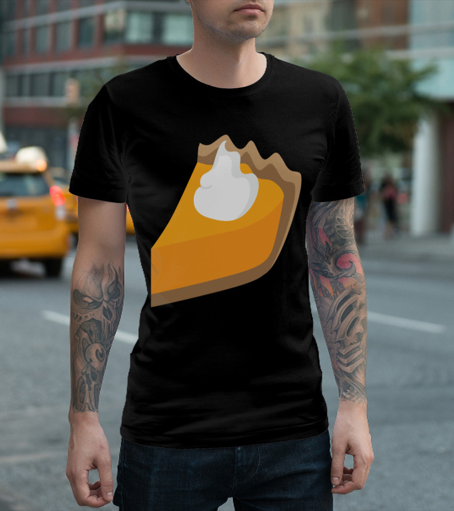 Slice of Pumpkin Pie with Creamy Dollop on Top T-Shirt