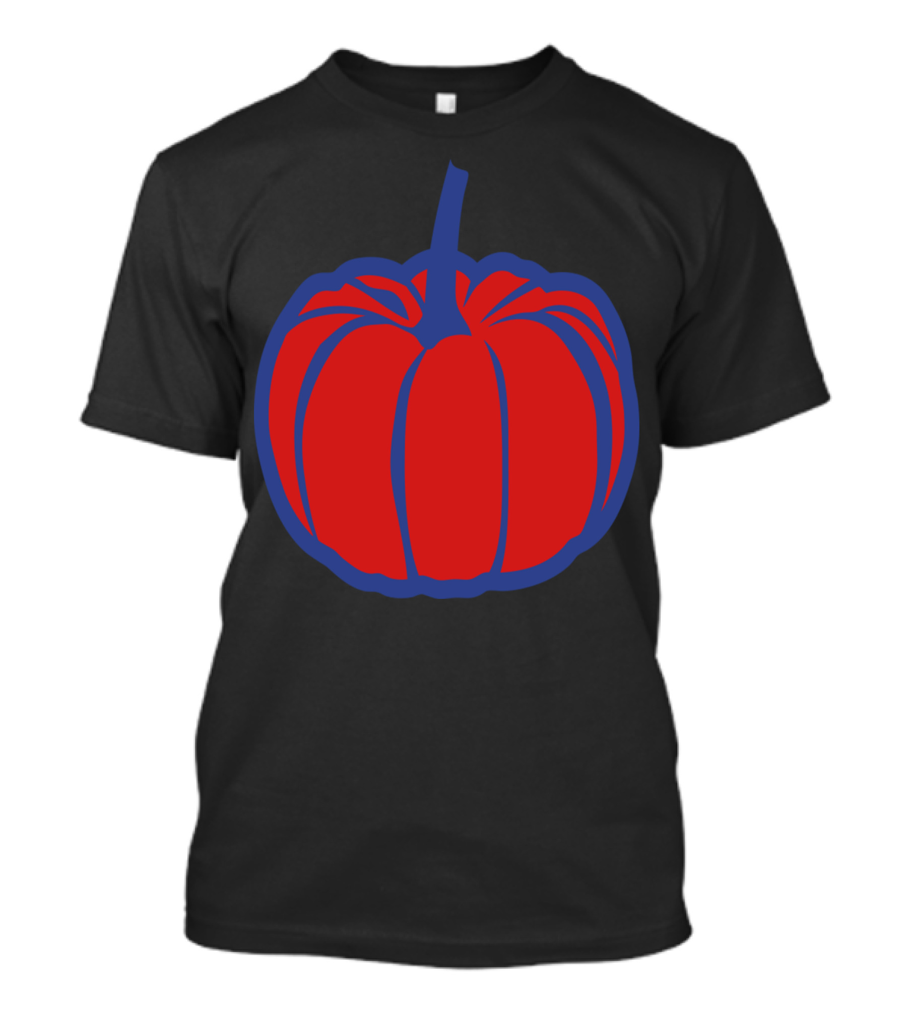 506 Pumpkin Red And Blue T-Shirt