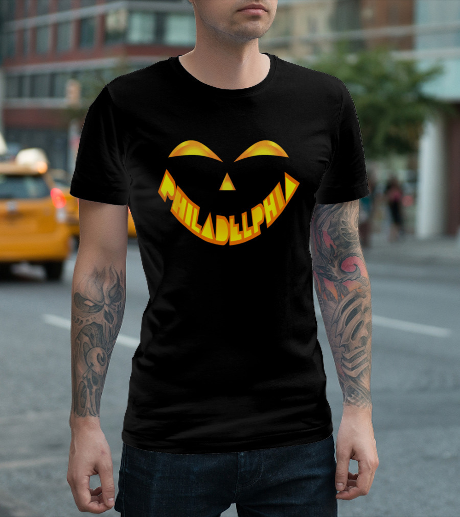 Philadelphia Pumpkin Face Jack O' Lantern T-Shirt