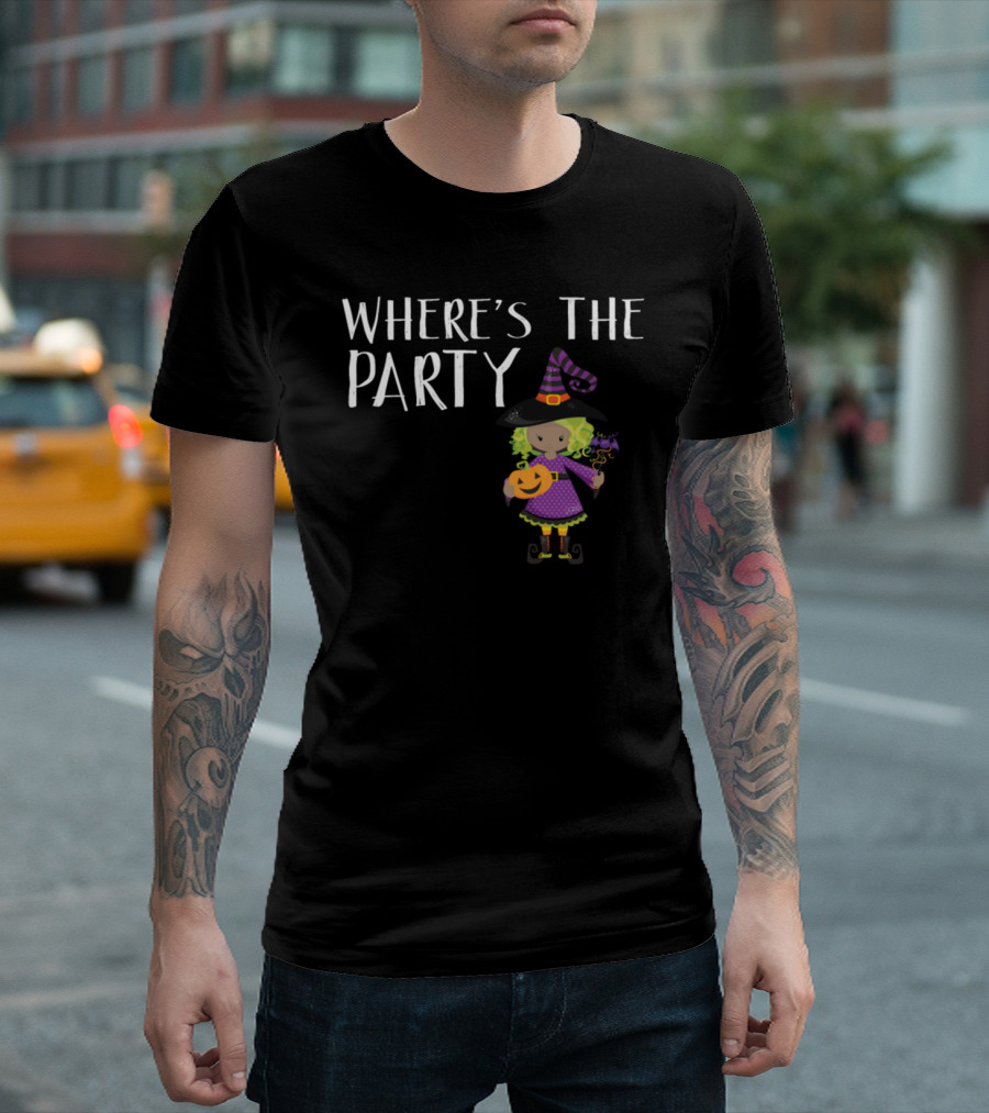 WHERE'S THE PARTY WITCH PUMPKIN HALLOWEEN MAGIC T-Shirt