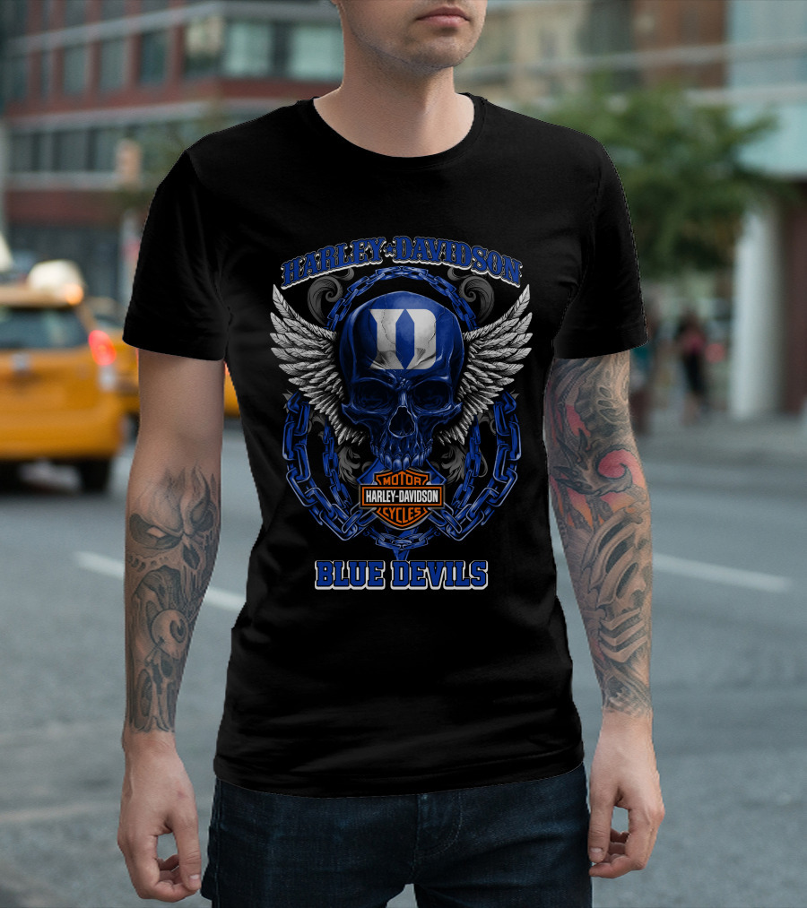 Harley Davidson Blue Devils Motor Cycles T-Shirt