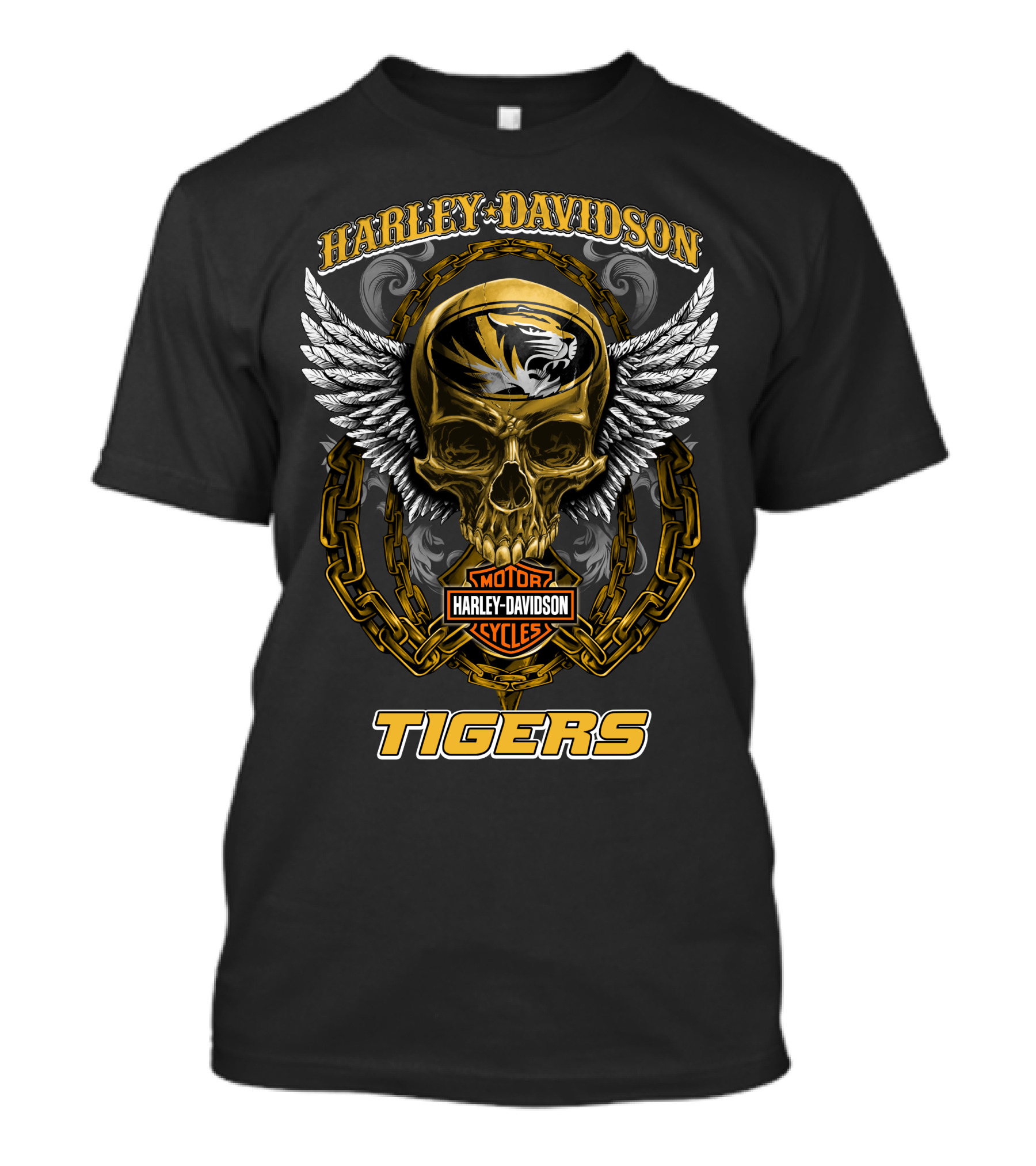 Harley Davidson Motor Cycles Tigers Missouri Tigers T-Shirt