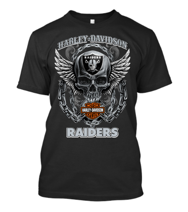Harley Davidson Raiders Motorcycles Nfl Las Vegas Raiders T-Shirt