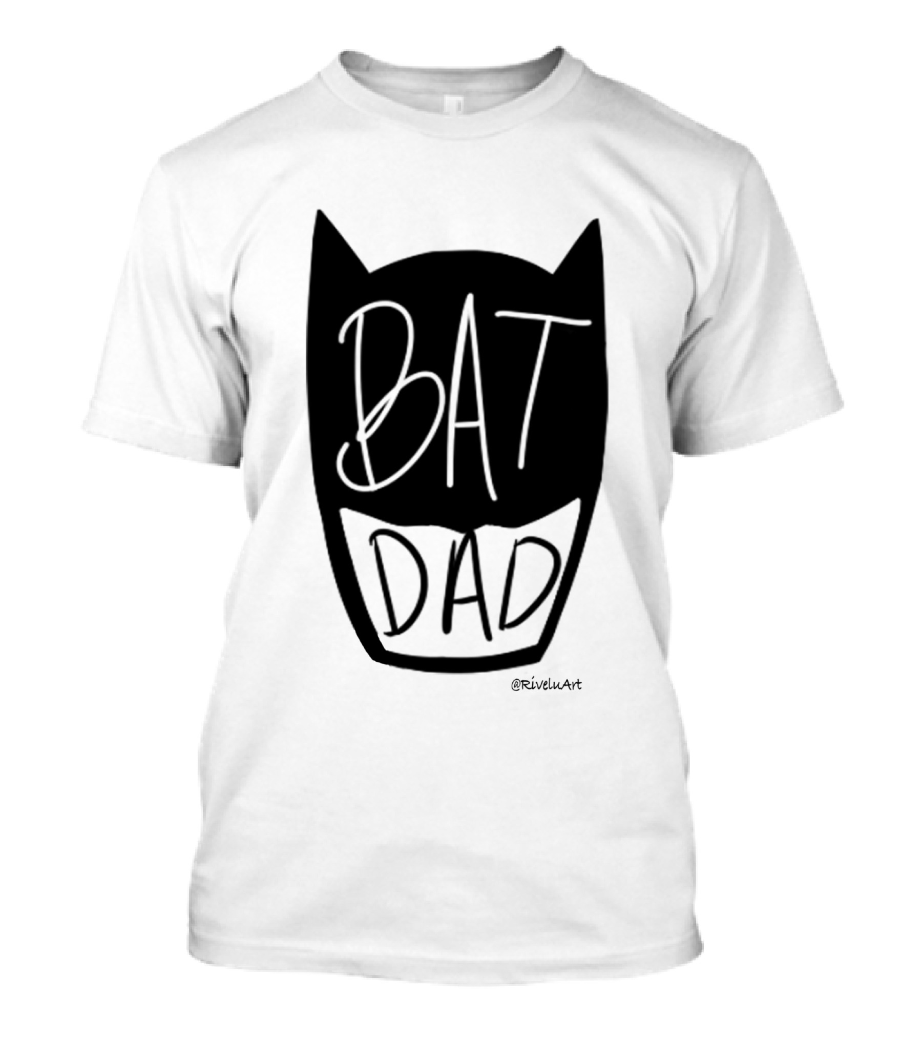 Bat Dad Comic Style Hero Mask Design By RivellaArt T-Shirt