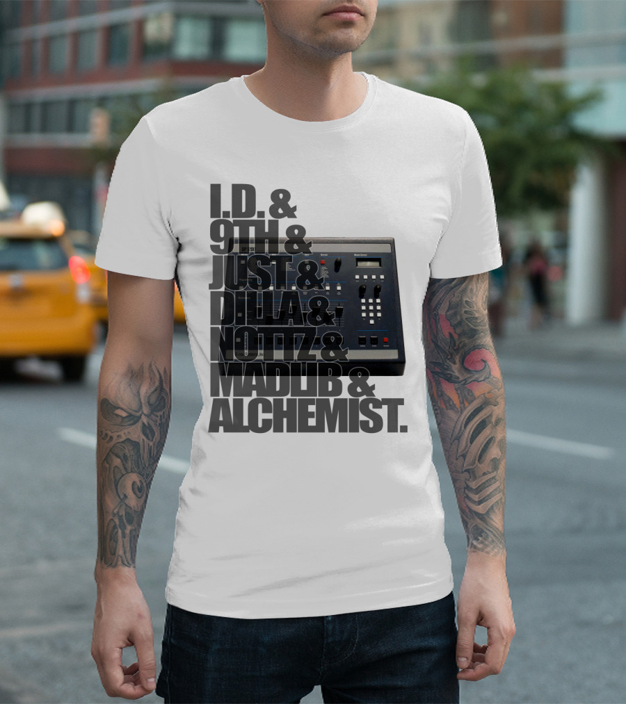 I.D. 9th Just Dilla Nottz Madlib Alchemist SP-1200 T-Shirt
