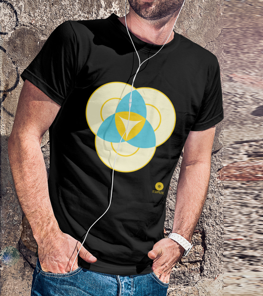 Crop Circle Backhampton Designalens Triquetra Symbol Geometry T-Shirt