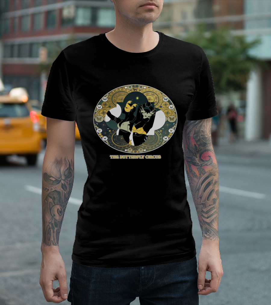 The Butterfly Circus Mandala With Stars And Butterflies T-Shirt