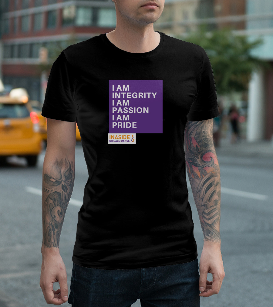 I AM Integrity Passion Pride Purple Color Block INASIDE Chicago Dance Collection T-Shirt