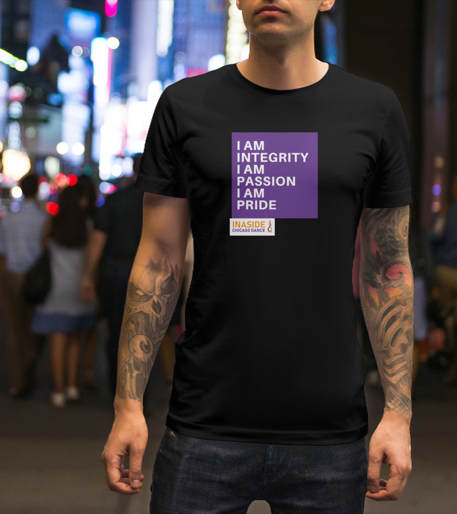 I AM Integrity Passion Pride Purple Color Block INASIDE Chicago Dance Collection T-Shirt