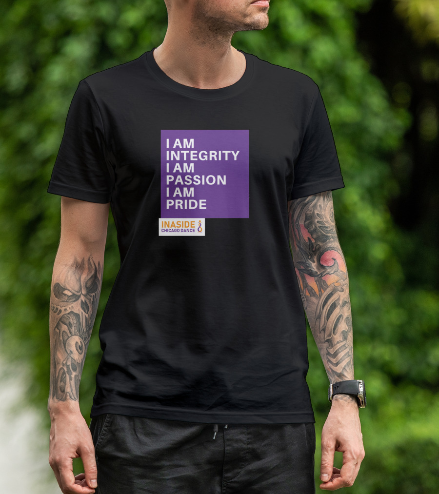 I AM Integrity Passion Pride Purple Color Block INASIDE Chicago Dance Collection T-Shirt