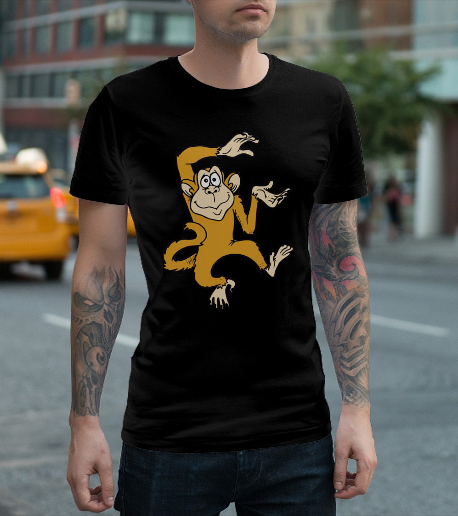 Dance Monkey Cartoon Grooving Playfully T-Shirt