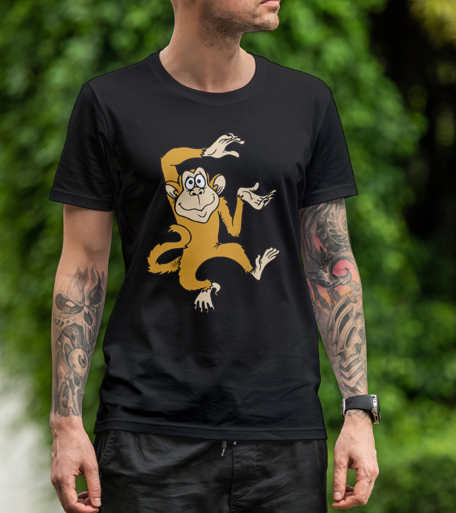 Dance Monkey Cartoon Grooving Playfully T-Shirt