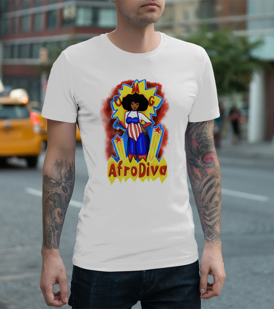 OMG Afro Diva Retro Comic T-Shirt