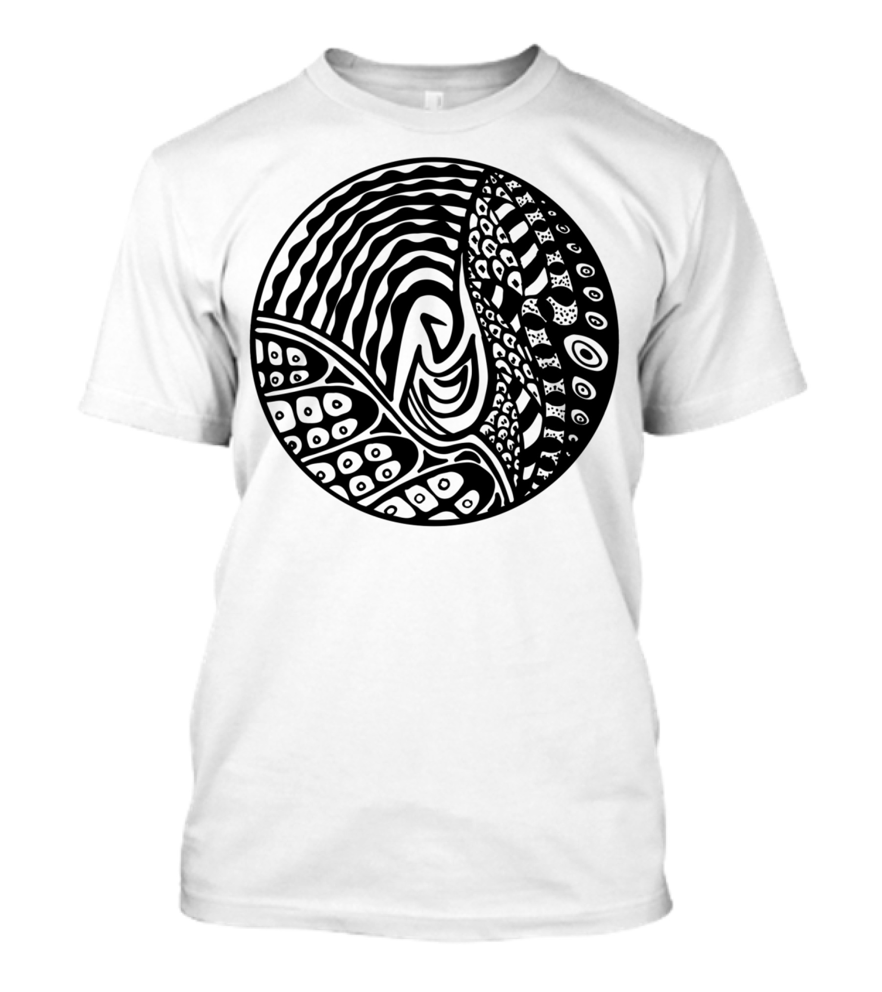 Bantu Pattern Tribal Circle T-Shirt