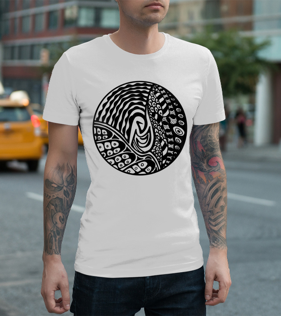 Bantu Pattern Tribal Circle T-Shirt