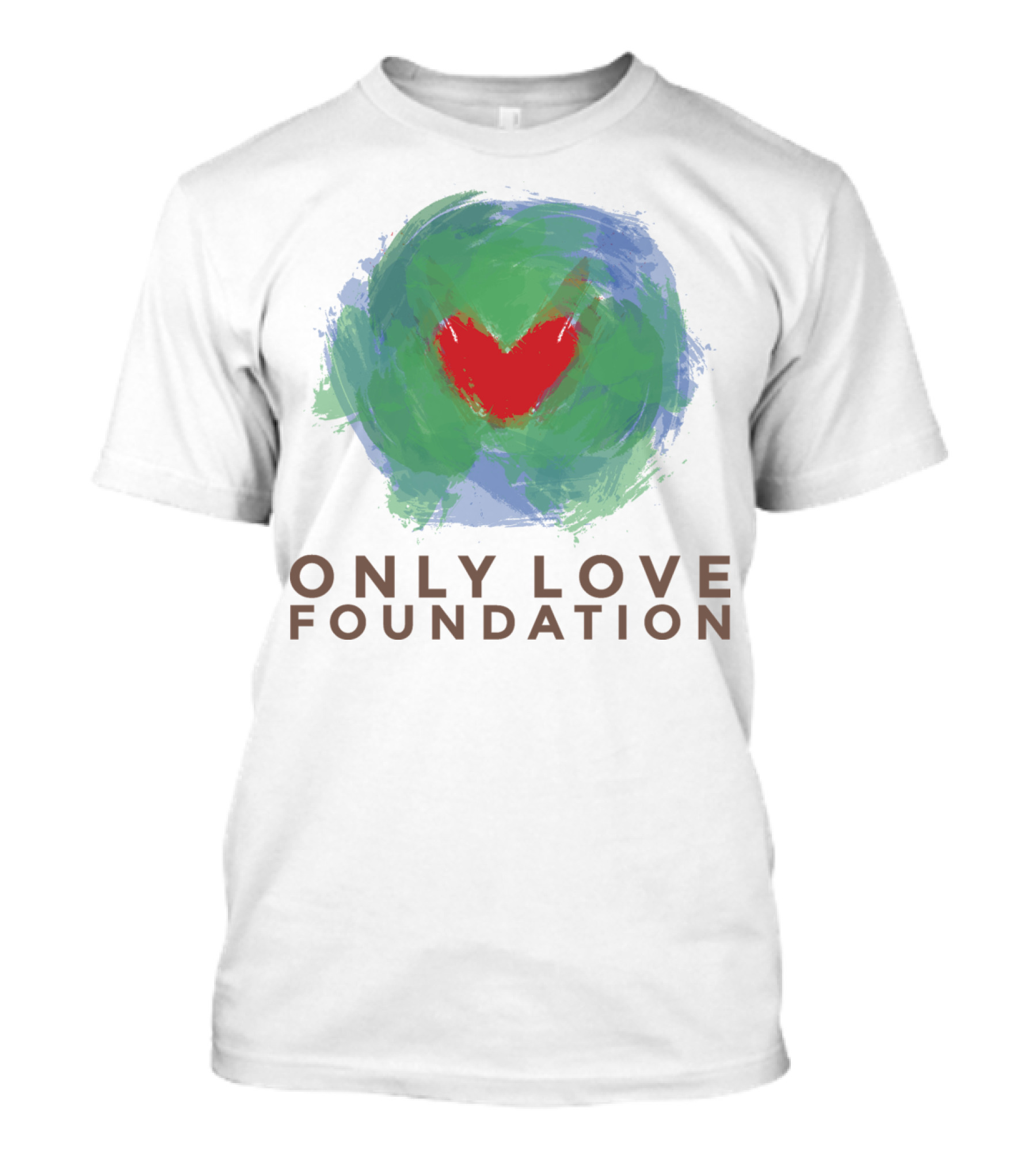 Only Love Foundation Heart Symbol Abstract T-Shirt