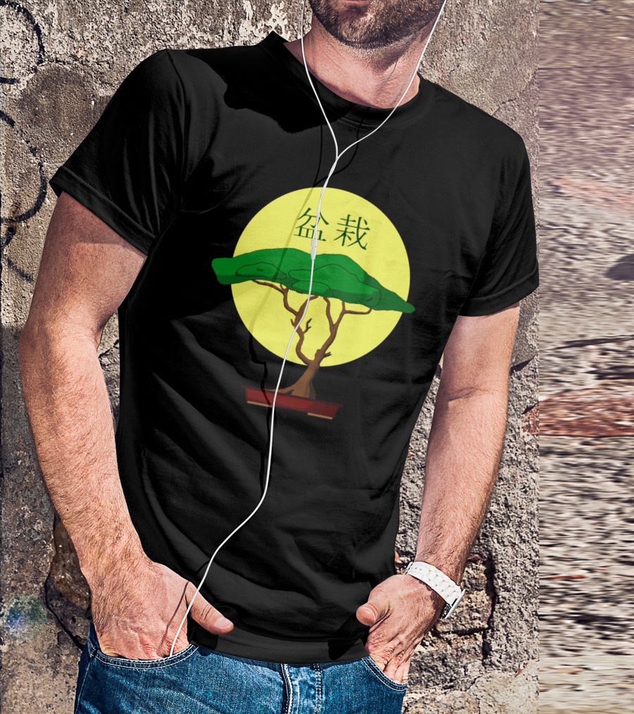 Bonsai Tree Under Moon T-Shirt