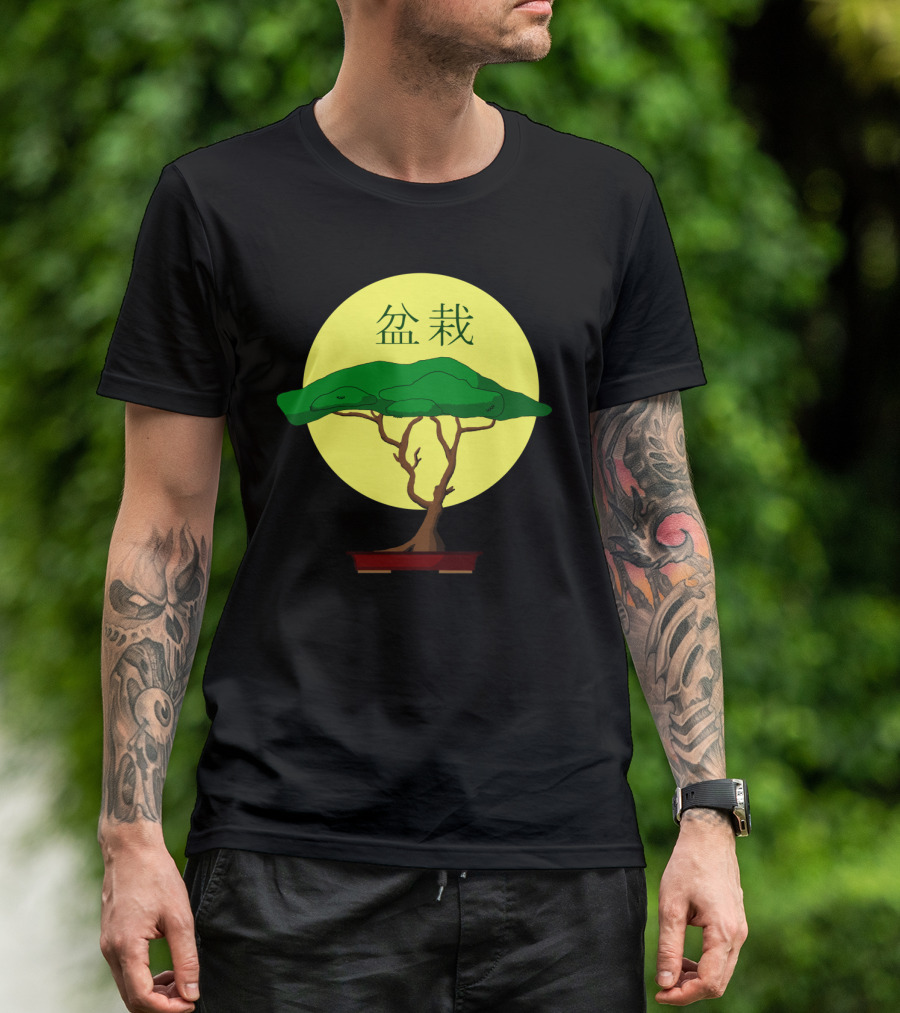 Bonsai Tree Under Moon T-Shirt