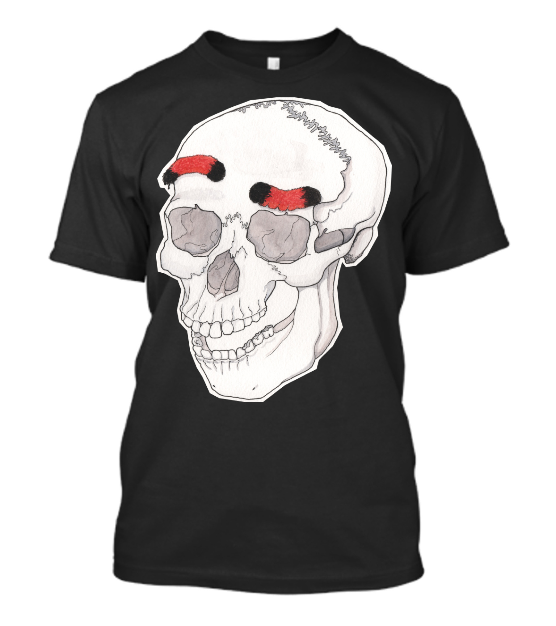Woolly Bear Caterpillars On Skull Illustration Entoletal T-Shirt