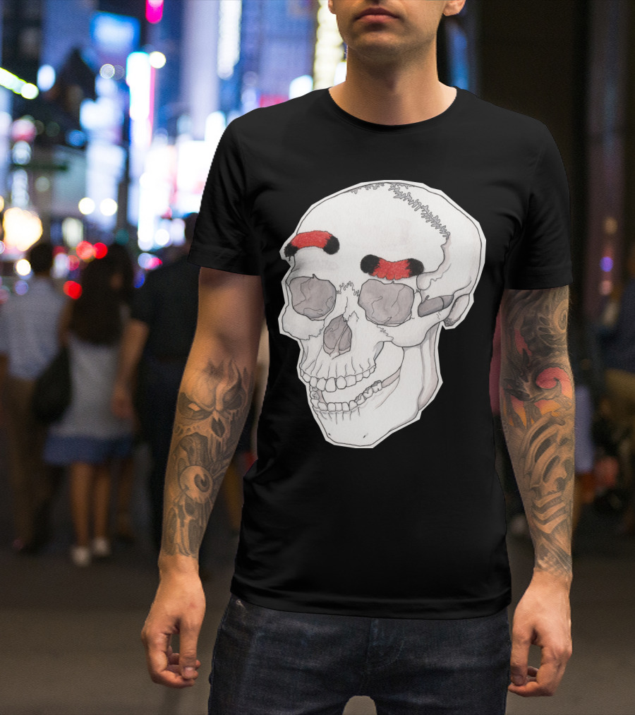 Woolly Bear Caterpillars On Skull Illustration Entoletal T-Shirt