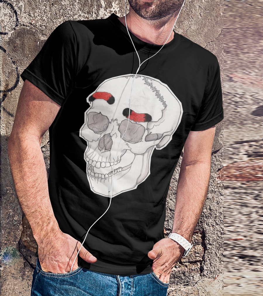 Woolly Bear Caterpillars On Skull Illustration Entoletal T-Shirt