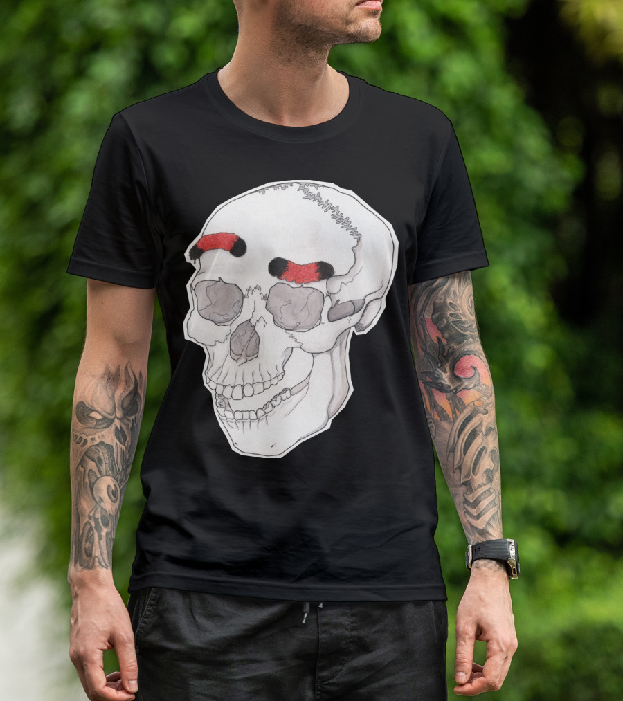Woolly Bear Caterpillars On Skull Illustration Entoletal T-Shirt