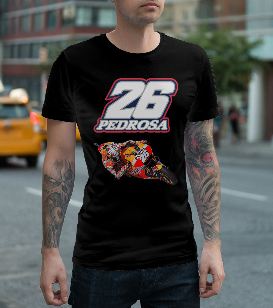 26 Pedrosa Motorcycle Racing Repsol Honda Red Bull T-Shirt
