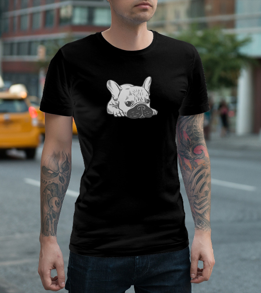 Black Mask Cream French Bulldog T-Shirt
