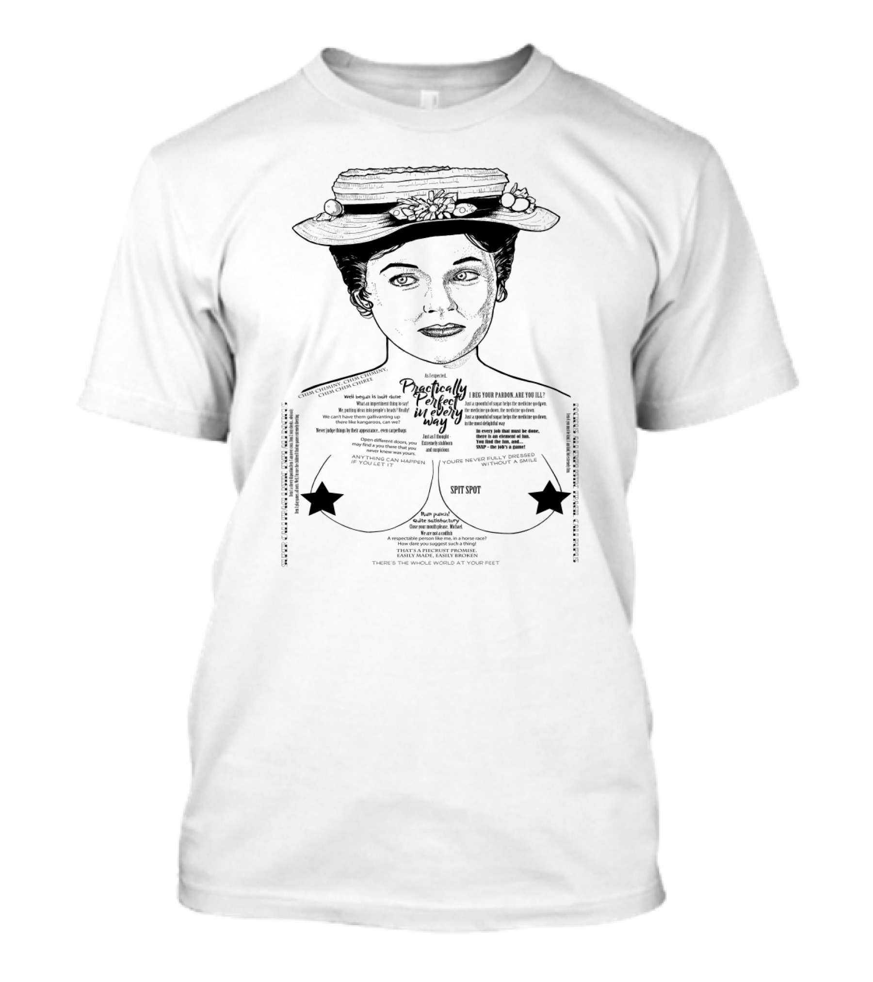 Practically Perfect In Every Way Cor Blimey Mary Poppins T-Shirt