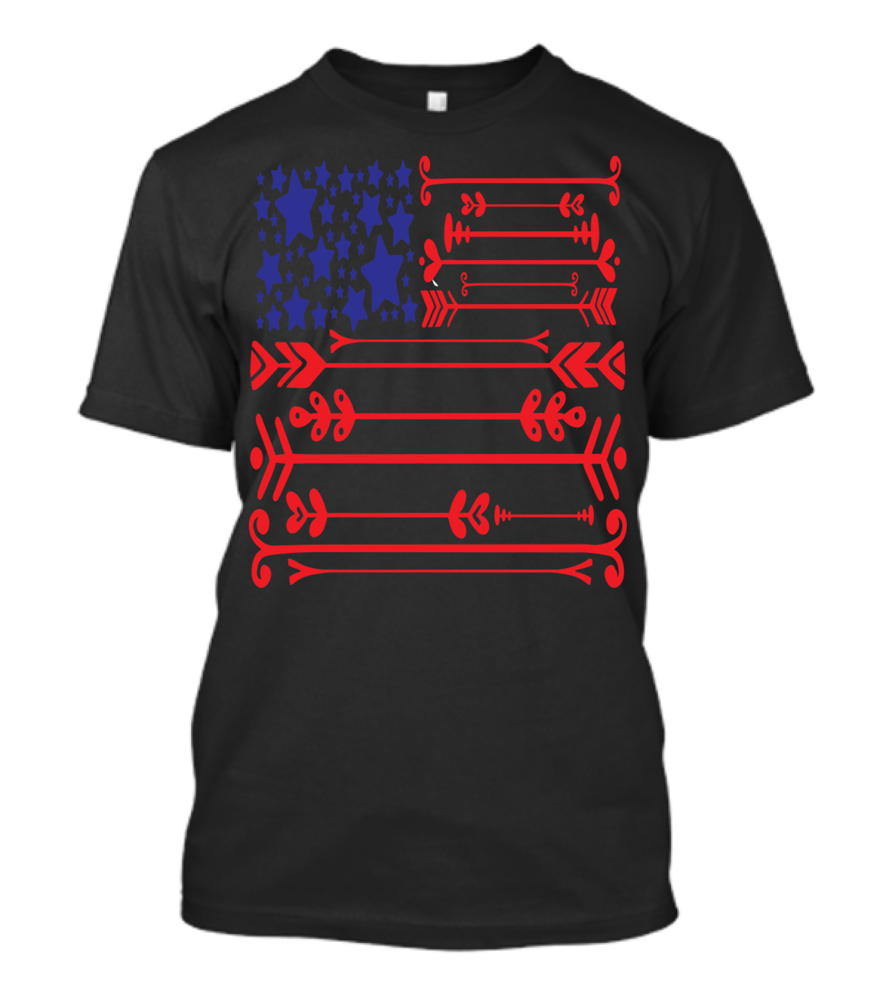 American Flag Arrows And Stars T-Shirt