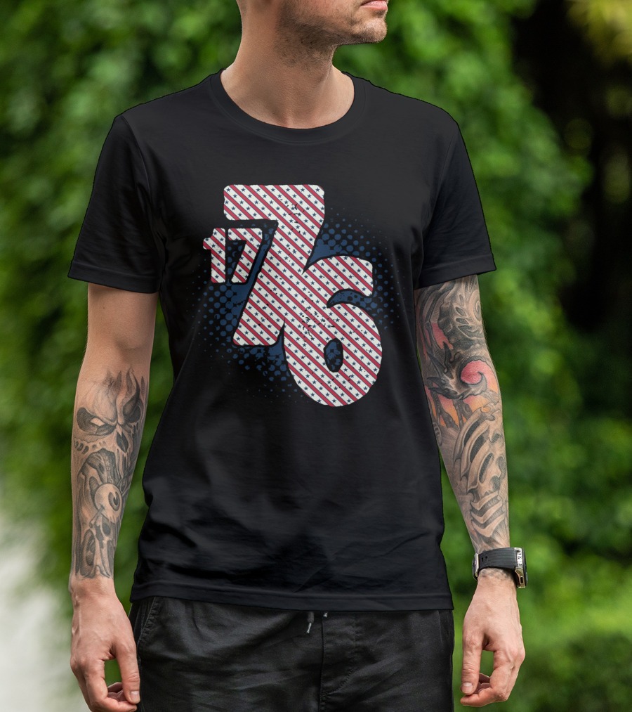 1776 Patriotic Stars And Stripes America T-Shirt