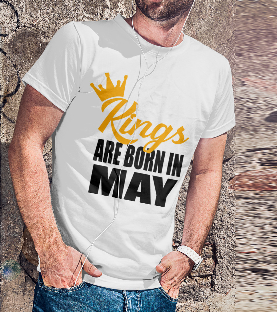 Kings Are Born In May Crown T-Shirt