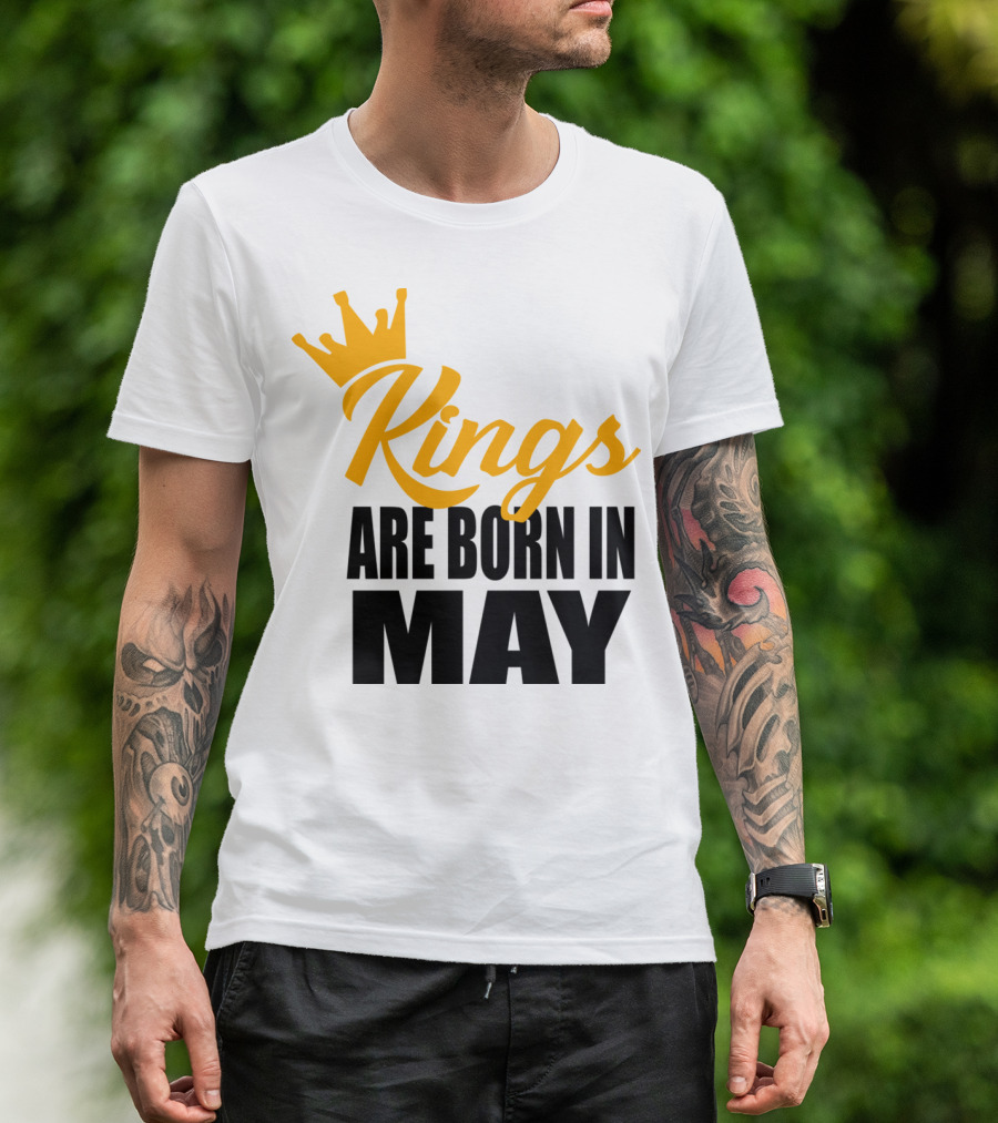 Kings Are Born In May Crown T-Shirt