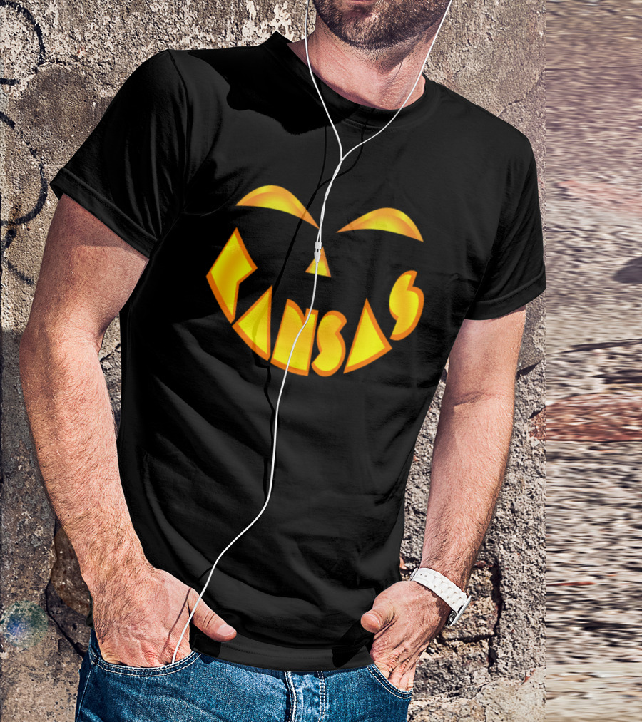 Kansas Pumpkin Face Jack O' Lantern T-Shirt