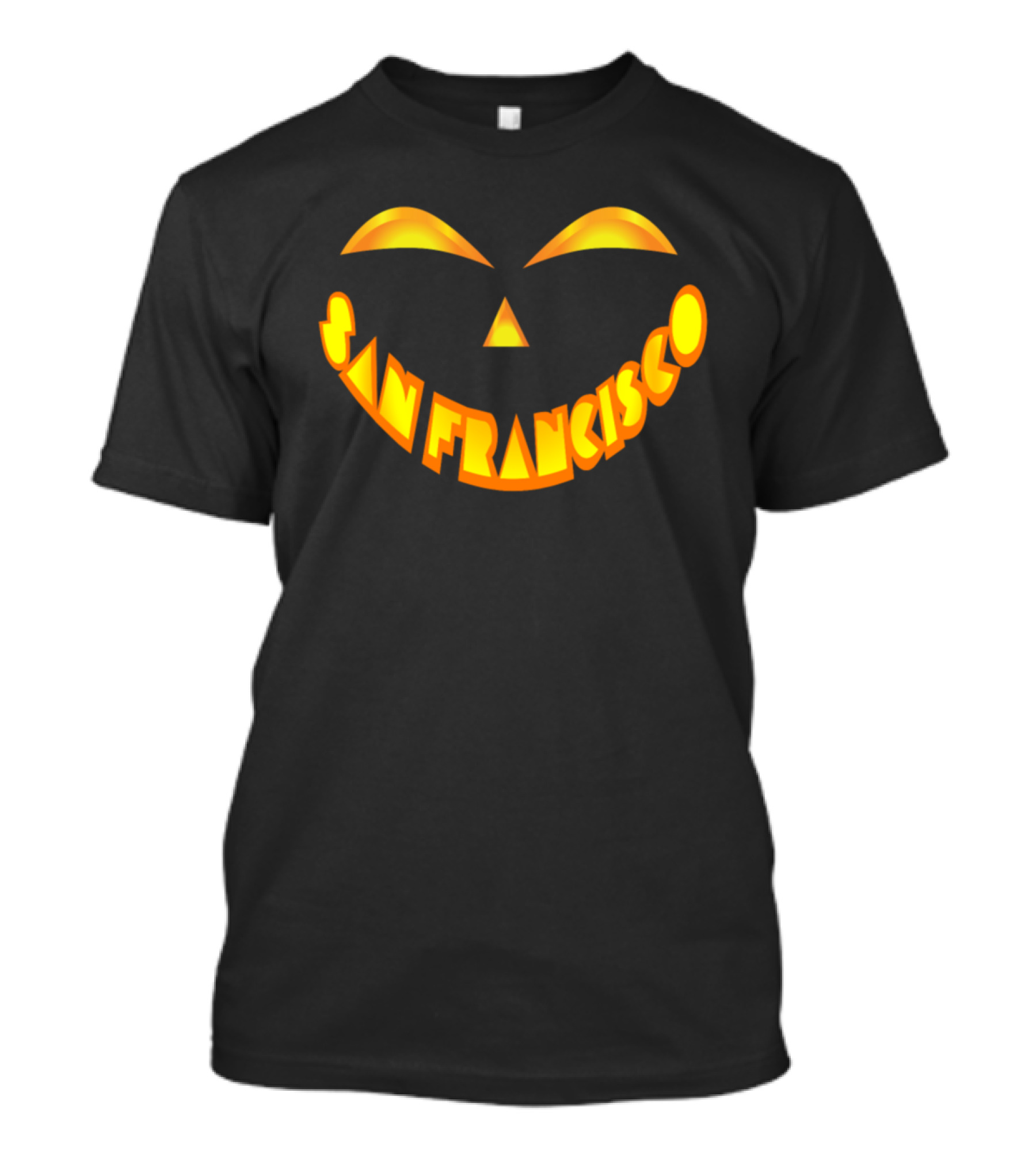 San Francisco Pumpkin Face Jack O' Lantern T-Shirt