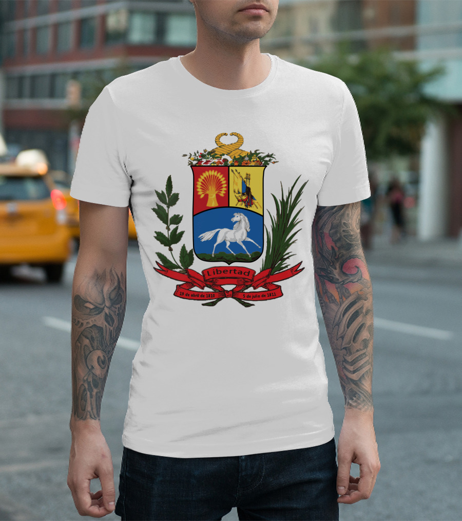 ESCUDO ANTIGUO DE VENEZUELA LIBERTAD 19 DE ABRIL DE 1810 5 DE JULIO DE 1811 T-Shirt