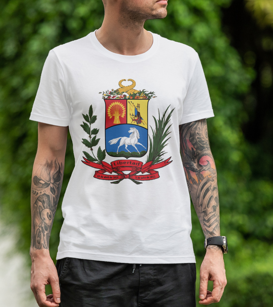 ESCUDO ANTIGUO DE VENEZUELA LIBERTAD 19 DE ABRIL DE 1810 5 DE JULIO DE 1811 T-Shirt