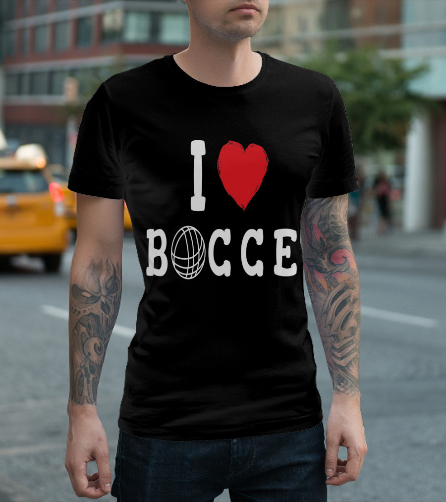I Heart Bocce Ball Enthusiast T-Shirt