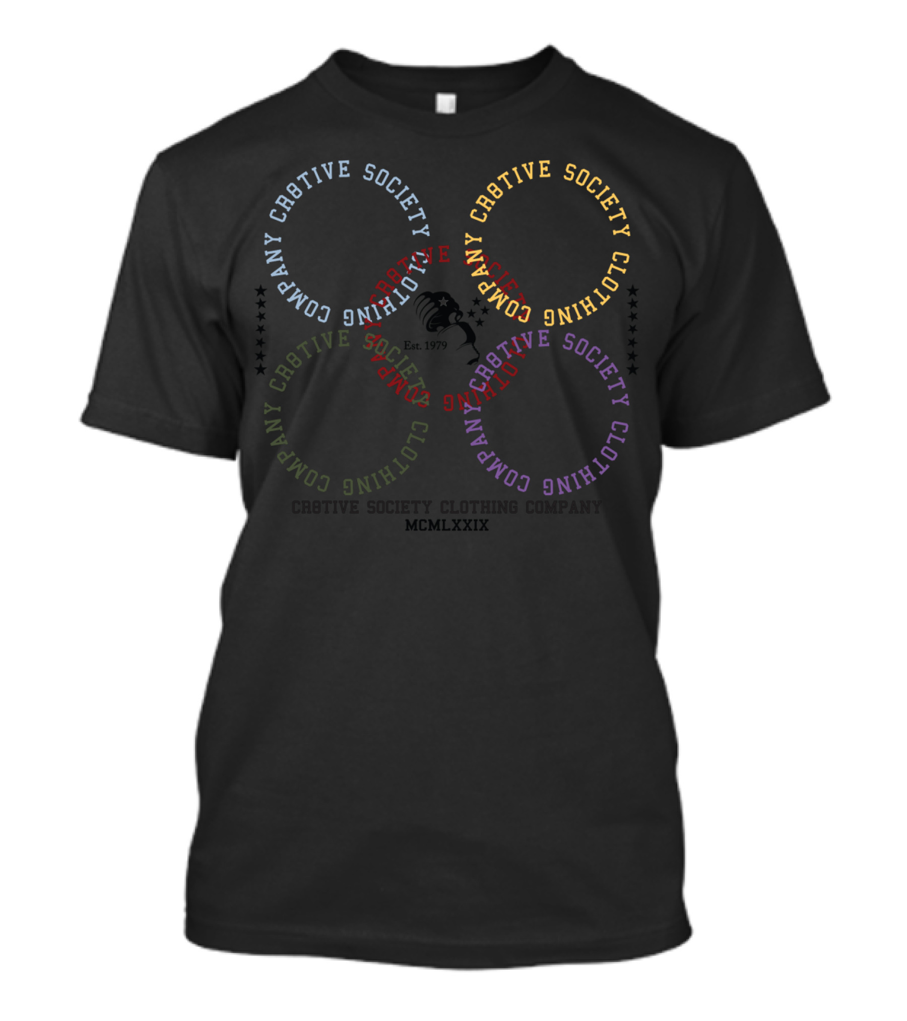 CR8TIVE SOCIETY CLOTHING COMPANY MCMLXXIX CIRCUITRY RING DESIGN EST. 1979 T-Shirt